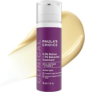 Paula's Choice CLINICAL 0.3% Retinol + 2% Bakuchiol Face Serum Treatment, Anti-Aging Serum