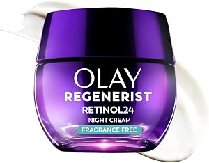 Olay Retinol Night Cream for Women, Anti-Aging Face Moisturizer, Fragrance-Free, Non Greas