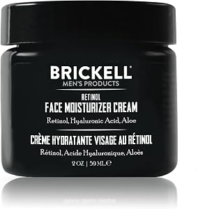 Brickell Men's Retinol Face Moisturizer Cream For Men, Anti-Wrinkle Face Night Cream with